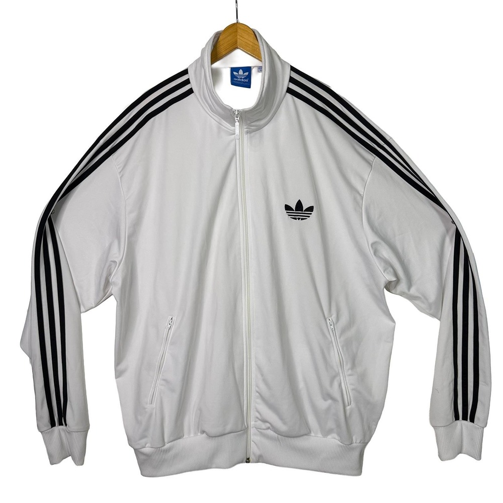 Adidas Originals adi Firebird Track Jacket White Three Stripe Men's Size 4XL